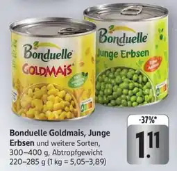 Edeka Bonduelle Goldmais, Junge Erbsen Angebot