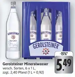 Edeka Gerolsteiner Mineralwasser Angebot