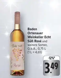 Edeka Baden Ortenauer Weinkeller Echt Süß Rosé Angebot