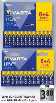 Edeka Varta LONGLIFE Power AA/AAA Angebot