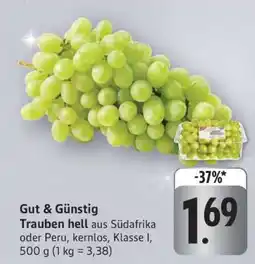 Edeka Gut & Günstig Trauben hell Angebot