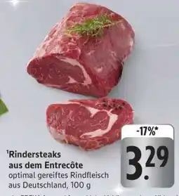 Edeka Rindersteaks aus dem Entrecôte Angebot