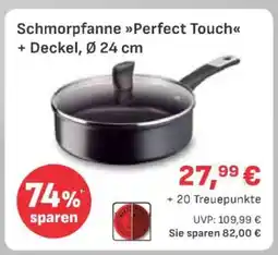 Edeka Schmorpfanne Perfect Touch + Deckel, Ø 24 cm Angebot