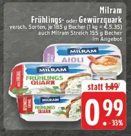 Edeka Milram Frühlings- oder Gewürzquark Angebot