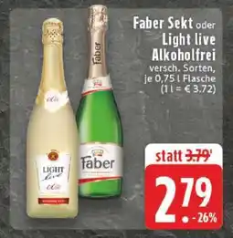 Edeka Faber Sekt oder Light Live alkoholfrei Angebot