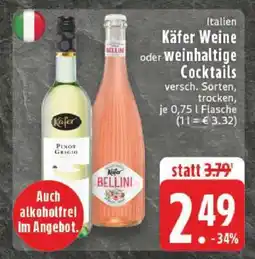 Edeka Käfer Weine oder weinhaltige Cocktails Angebot