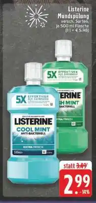 Edeka LISTERINE Mundspülung Angebot