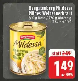 Edeka Hengstenberg Mildessa Mildes Weinsauerkraut Angebot
