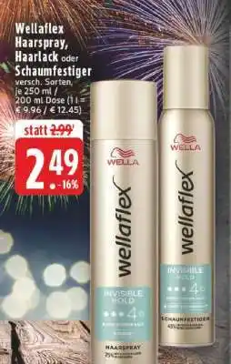 Edeka Wellaflex Haarspray, Haarlack oder Schaumfestiger Angebot