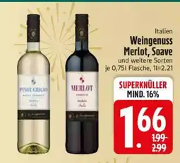 Edeka Weingenuss Merlot, Soave Angebot