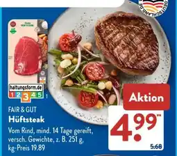 Aldi Süd FAIR & GUT Hüftsteak Angebot