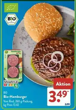Aldi Süd Bio-Hamburger Angebot