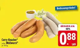 Edeka Curry-Knacker oder Wollwurst Angebot
