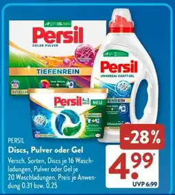 Aldi Süd Persil Discs, Pulver oder Gel Angebot