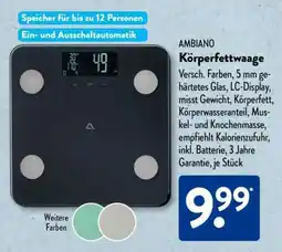 Aldi Süd AMBIANO Körperfettwaage Angebot
