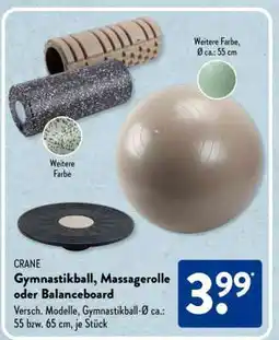 Aldi Süd CRANE Gymnastikball, Massagerolle oder Balanceboard Angebot