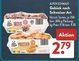 Aldi Süd ALPEN SCHMAUS Gebäck nach Schweizer Art Angebot