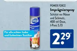 Aldi Süd POWER FORCE Imprägnierspray Angebot