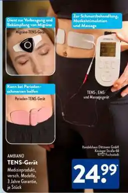 Aldi Süd AMBIANO TENS-Gerät Angebot