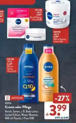 Aldi Süd NIVEA Creme oder Pflege Angebot