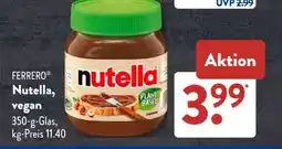 Aldi Süd FERRERO Nutella, vegan Angebot