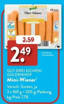 Aldi Süd GUT DREI EICHEN/GÜLDENHOF Mini-Wiener Angebot