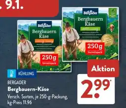 Aldi Süd BERGADER Bergbauern-Käse Angebot