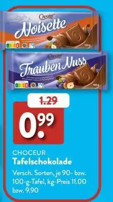 Aldi Süd CHOCEUR Tafelschokolade Angebot