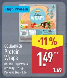 Aldi Nord GOLDÄHREN Protein-Wraps Angebot