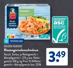 Aldi Süd GOLDEN SEAFOOD Riesengarnelenschwänze Angebot