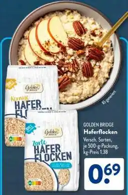 Aldi Süd GOLDEN BRIDGE Haferflocken Angebot