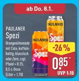 Aldi Nord Paulaner Spezi Angebot