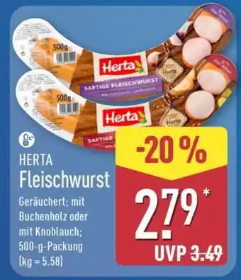 Aldi Nord HERTA Fleischwurst Angebot