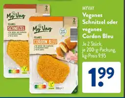 Aldi Süd MYVAY Veganes Schnitzel oder veganes Cordon bleu Angebot