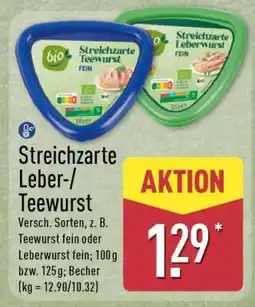 Aldi Nord Streichzarte Leber-/Teewurst Angebot