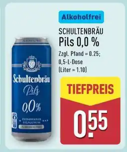 Aldi Nord SCHULTENBRÄU Pils/0,0 % Angebot