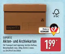Aldi Nord EXPERTIZ Akten- und Archivkarton Angebot
