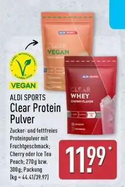 Aldi Nord ALDI SPORTS Clear Protein Pulver Angebot