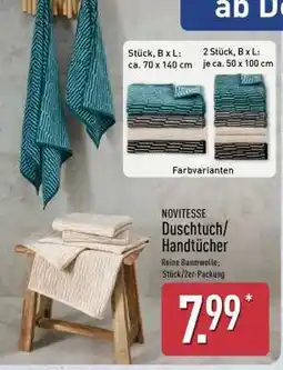 Aldi Nord NOVITESSE Duschtuch/Handtücher Angebot