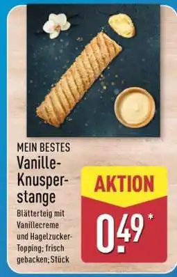 Aldi Nord MEIN BESTES Vanille-Knusperstange Angebot