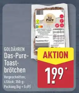 Aldi Nord GOLDÄHREN Das-Pure-Toastbrötchen Angebot