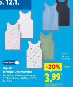 Lidl Lupilu Feinripp-Unterhemden Angebot