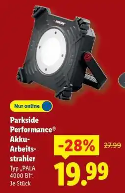 Lidl Parkside Performance Akku Arbeitsstrahler Angebot