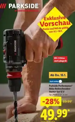 Lidl Parkside Performance Akku-Bohrschrauber-Starter-Set 12 V Angebot