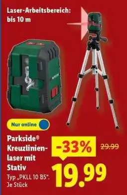 Lidl PARKSIDE Kreuzlinienlaser mit Stativ Angebot