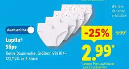 Lidl Lupilu Slips Angebot