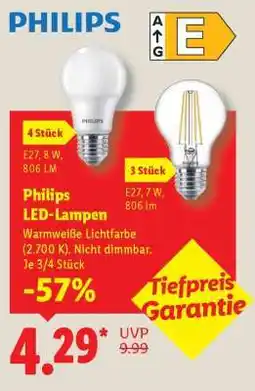 Lidl Philips LED-Lampen Angebot