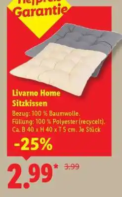 Lidl LIVARNO home Sitzkissen Angebot