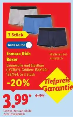 Lidl Esmara Kids Boxer Angebot