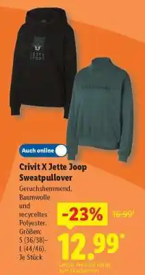 Lidl Crivit X Jette Joop Sweatpullover Angebot